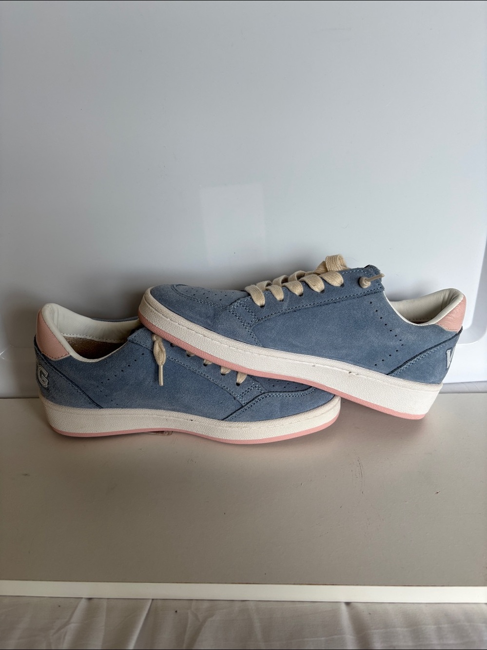 Vintage Havana Women’s Denisse Suede Sneakers Blue Cream Pink Size 8.5 - Picture 4 of 9